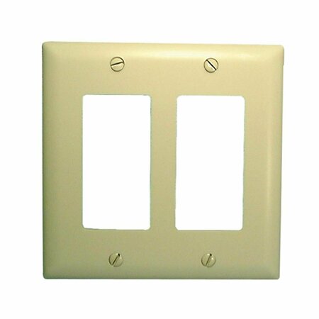 COMPREHENSIVE Double Gang White Decora Wall Plate Cover WPDC-5005